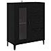 Credenza Rovere Nero 69,5 x 34 x 180 cm Legno multistrato - Foto miniatura 6