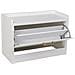 Panca Porta Scarpe In Legno E Metallo Bianco 80x38x53 - Foto miniatura 5