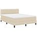 Letto a molle con materasso con led Crema 140 x 190 cm Tessuto - Foto miniatura 1