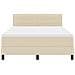 Letto a molle con materasso con led Crema 140 x 190 cm Tessuto - Foto miniatura 8