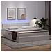 Letto con contenitore e LED con led Bianco Puro 200 x 200 cm - Foto miniatura 5