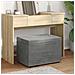 Pouf Grigio scuro Velluto e Legno Ingegnerizzato - Foto miniatura 2