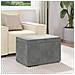 Pouf Grigio scuro Velluto e Legno Ingegnerizzato - Foto miniatura 3