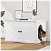 Casa per Gatti Bianco Lucido 85 x 55 x 50 cm Legno multistrato - Foto miniatura 2