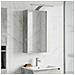 Mobiletto per specchio da bagno con lo scaffale Grigio cemento - Foto miniatura 2