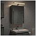 Mobiletto per specchio da bagno con lo scaffale Grigio cemento - Foto miniatura 4
