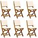 Sedie Bistro da Giardino 6 pcs Bianco Crema 38 x 46 x 85 cm - Foto miniatura 1