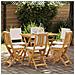 Sedie Bistro da Giardino 6 pcs Bianco Crema 38 x 46 x 85 cm - Foto miniatura 2
