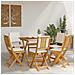 Sedie Bistro da Giardino 6 pcs Bianco Crema 38 x 46 x 85 cm - Foto miniatura 3