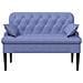Loveseat con bottoni imbottiti Blu jeans 111 x 68 x 80 cm - Foto miniatura 3
