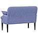 Loveseat con bottoni imbottiti Blu jeans 111 x 68 x 80 cm - Foto miniatura 5