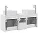 Set di Armadi da Bagno 3 pz Bianco 53 x 35 x 63 cm - Foto miniatura 6