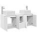 Set di Armadi da Bagno 3 pz Bianco 53 x 35 x 63 cm - Foto miniatura 7