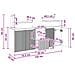Set di Armadi da Bagno 3 pz Bianco 53 x 35 x 63 cm - Foto miniatura 9