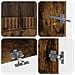 Mobile TV LED a 5 pezzi Rovere Fumo Legno ingegnerizzato - Foto miniatura 3