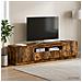 Mobile TV LED a 5 pezzi Rovere Fumo Legno ingegnerizzato - Foto miniatura 7