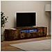 Mobile TV LED a 5 pezzi Rovere Fumo Legno ingegnerizzato - Foto miniatura 9