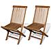 Sedie da Giardino Pieghevoli 2 pz in Legno Massello di Teak - Foto miniatura 1