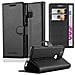 Custodia Compatibile Con Huawei P8 Lite 2017 In Nero Carbone - Coperchio Protettiva Con Chiusura Magnetica, Funzione Stand E Tasca Per Le Carte - Foto miniatura 1