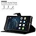 Custodia Compatibile Con Huawei P8 Lite 2017 In Nero Carbone - Coperchio Protettiva Con Chiusura Magnetica, Funzione Stand E Tasca Per Le Carte - Foto miniatura 6