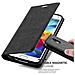 Custodia Compatibile Con Samsung Galaxy S5 / S5 Neo In Nero Di Notte - Coperchio Protettiva Con Chiusura Magnetica, Funzione Stand E Tasca Per Le Carte - Foto miniatura 1