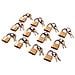 T0790 Brass Piccoli Lucchetti Con Chiavi Per I Bagagli Armadietti Cassette Armadi Borse Sportive Trasparente 12pc - Foto miniatura 3