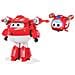 Super Wings - Jett Supercharge Trasformante + Figura Super Mini Jett - Figura Robot Aereo Giocattolo Trasformabile 12cm - Giocattolo 3 Anni + - Foto miniatura 1