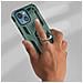 Cover Iphone 13 Mini Anti-urto Ibrida Anello Funzione Supporto Verde Scuro - Foto miniatura 5