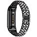 Bracciale Fitbit Charge 3/4 In Metallo Con Strass Nero/cristallo - Foto miniatura 6