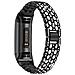 Bracciale Fitbit Charge 3/4 In Metallo Con Strass Nero/cristallo - Foto miniatura 1