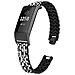 Bracciale Fitbit Charge 3/4 In Metallo Con Strass Nero/cristallo - Foto miniatura 4