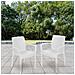 Sedia Da Esterno Torino, Seduta Da Giardino, Sedia Per Tavolo Da Pranzo, Poltrona Outdoor Effetto Rattan, 100 % Made In Italy, 54x60h82 Cm, Bianco - Foto miniatura 1