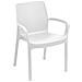 Sedia Da Esterno Torino, Seduta Da Giardino, Sedia Per Tavolo Da Pranzo, Poltrona Outdoor Effetto Rattan, 100 % Made In Italy, 54x60h82 Cm, Bianco - Foto miniatura 2