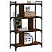 Libreria Rovere Marrone 4 Ripiani 76x32x123cm Legno Multistrato - Foto miniatura 3