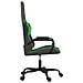 Sedia Da Gaming Massaggiante Nero E Verde In Similpelle - Foto miniatura 3