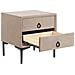 Comodino 2 Cassetti Sezanne Velluto Tortora - Foto miniatura 5