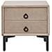 Comodino 2 Cassetti Sezanne Velluto Tortora - Foto miniatura 9
