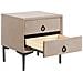 Comodino 2 Cassetti Sezanne Velluto Tortora - Foto miniatura 10