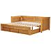 Letto Matrimoniale Con Contenitore Legno Chiaro 90/180 X 200 Cm Cahors - Foto miniatura 6