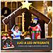 Presepe di Natale Gonfiabile 183cm con 5 Luci LED e Gonfiatore Integrati, Decorazione Natalizia da Esterno - Foto miniatura 4
