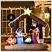 Presepe di Natale Gonfiabile 183cm con 5 Luci LED e Gonfiatore Integrati, Decorazione Natalizia da Esterno - Foto miniatura 2