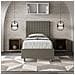 Letto Contenitore Imbottito 80x210  Similpelle Cappuccino Sunny - Foto miniatura 3