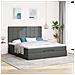 Struttura Letto Pouf Con Materasso 160x200 Cm In Tessuto - Foto miniatura 3