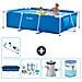 Piscina Fuori Terra - Rettangolo - 260x160x65 Cm - Blu - Include Accessori Coordinati A80 - Foto miniatura 1