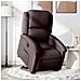 Poltrona Alzapersona Reclinante Elettrica Marrone Scuro Tessuto - Foto miniatura 2