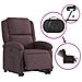 Poltrona Alzapersona Reclinante Elettrica Marrone Scuro Tessuto - Foto miniatura 5