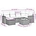 Set Divani da Giardino 7 pz con Cuscini Marrone in Polyrattan - Foto miniatura 3