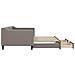 Divano Letto Estraibile con Cassetti Tortora 90x200 cm Tessuto - Foto miniatura 7