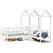 Set Dormeuse con Tetto Bianco 80x200 cm Legno Massello di Pino - Foto miniatura 1