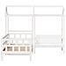 Set Dormeuse con Tetto Bianco 80x200 cm Legno Massello di Pino - Foto miniatura 4